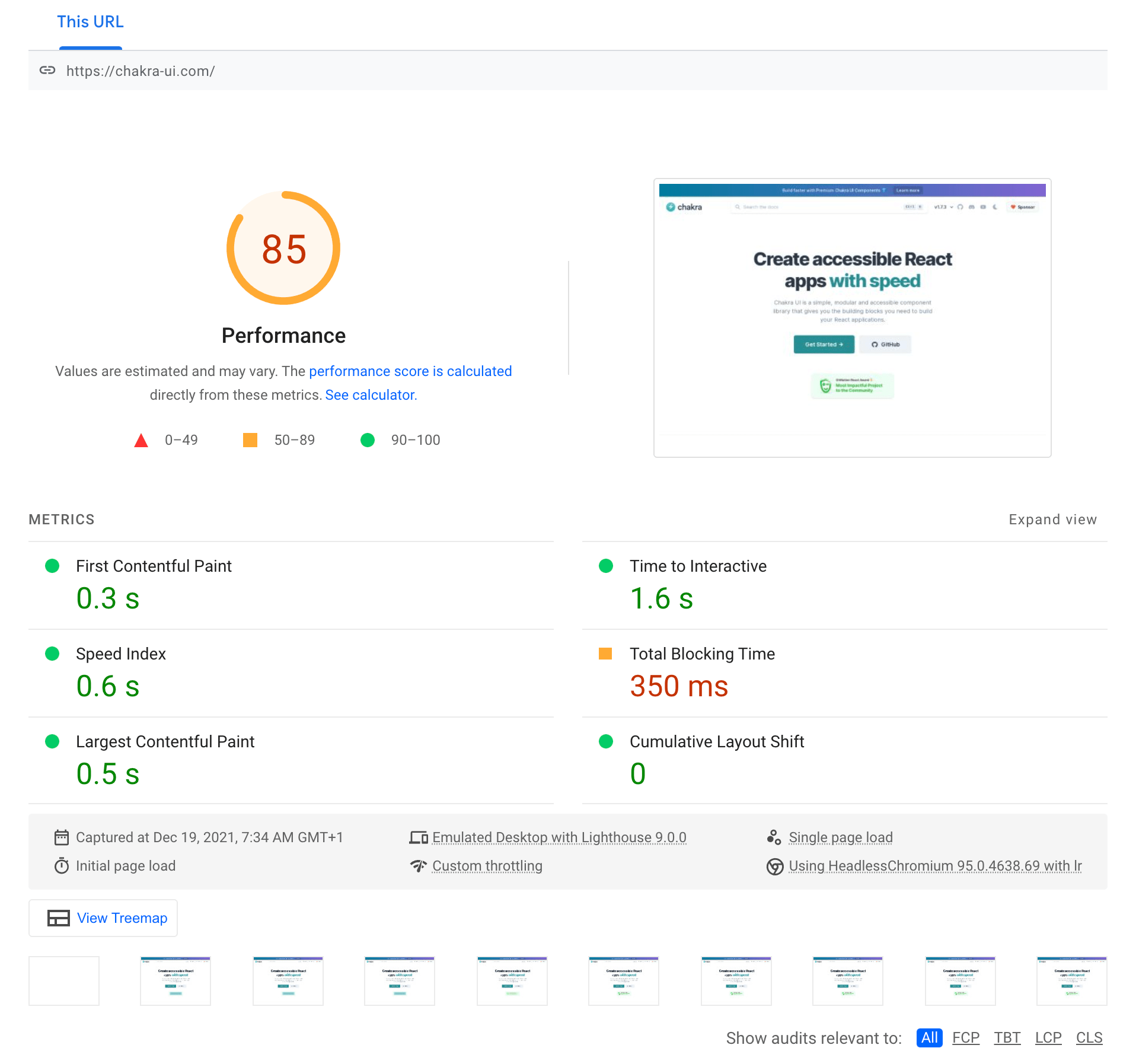 Improved PageSpeed Metrics